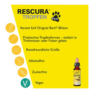 Grafik Bachblüten Original Rescura Pets Alkoholfrei Merkmale