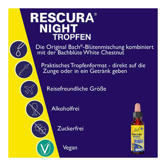 Grafik Bachblüten Original Rescura Night Tropfen alkoholfrei Merkmale