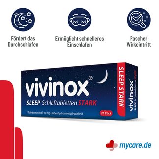 Infografik Vivinox Sleep Schlaftabletten stark Eigenschaften