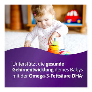 Grafik Femibion 2 Schwangerschaft 16-Wochen-Kombipackung Unterstützt die gesunde Gehirnentwicklung deines Babys mit der Omega-3-Fettsäure DHA