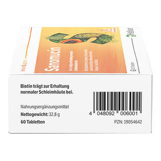 Helixor Supportiv Sanomucin Tabletten Linke Packungsseite