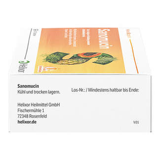 Helixor Supportiv Sanomucin Tabletten Rechte Packungsseite