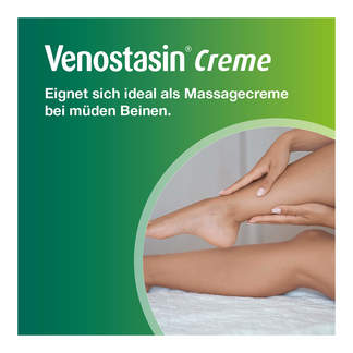 Grafik Venostasin Creme Ideal als Massagecreme bei müden Beinen