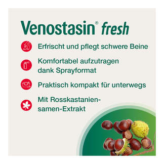 Grafik Venostasin fresh Bein-Kühlspray Eigenschaften