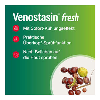 Grafik Venostasin fresh Bein-Kühlspray Merkmale