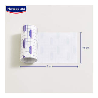 Grafik Hansaplast Vollflächige Fixierung 2 m x 10 cm Produktmaße