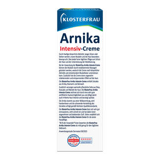 Klosterfrau Arnika Intensiv-Creme Packungsrückseite