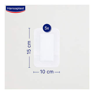 Grafik Hansaplast Sensitive Wundverband steril 10 x 15 cm Maße