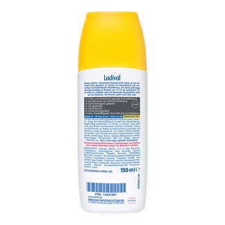 Ladival Aktiv Sonnenschutz Spray LSF 50+ Packungsrückseite