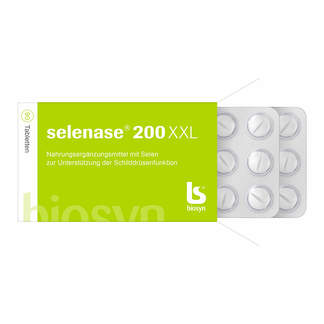 Selenase 200 XXL Tabletten Verpackung und Blister