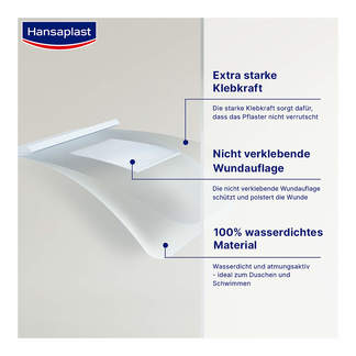 Grafik Hansaplast Aqua Protect XXL 8 x 10 cm Eigenschaften