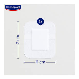 Grafik Hansaplast Sensitive Wundverband steril 6 x 7 cm Maße