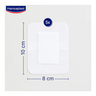 Grafik Hansaplast Sensitive Wundverband XXL steril 8 x 10 cm Maße