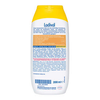 Ladival Kinder Sonnenmilch LSF 50+ Packungsrückseite