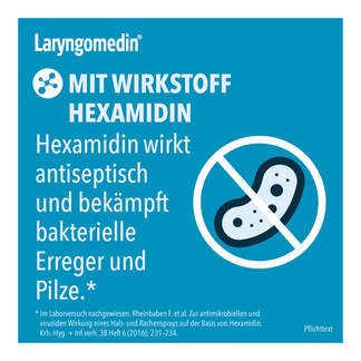 Grafik Laryngomedin N Spray Wirkstoff Hexamidin