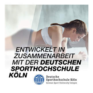 Grafik Frubiase Sport Ausdauer Brausepulver Limette Entwickelt in Zusammenarbeit mit der Deutschen Sporthochschule Köln