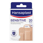Hansaplast Sensitive Pflasterstrips hautton light 20 St