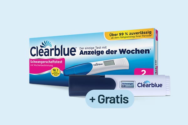 Erhalten Sie den Gratis* Clearblue Textmarker beim Kauf des Clearblue Schwangerschaftstests!