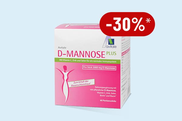 Sparen Sie 30%* auf D-Mannose Plus 2000 mg Sticks!