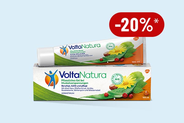 Sparen Sie jetzt 20%* auf VoltaNatura Pflanzliches Gel!