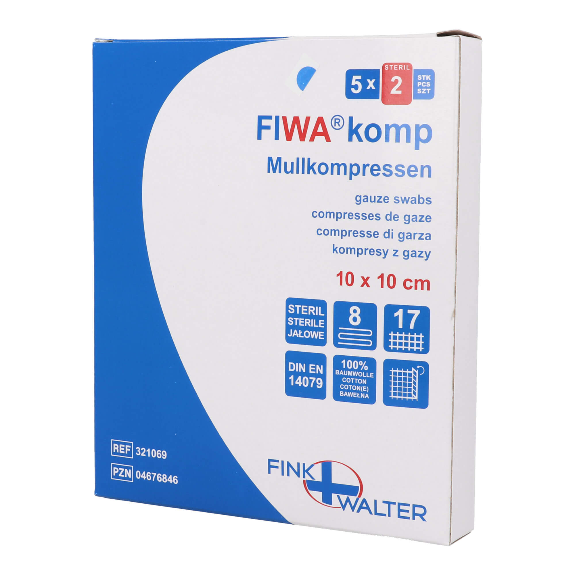 Mullkompressen 10x10 cm steril 8-fach Kompressen