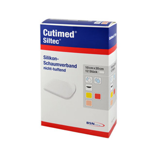 Cutimed Siltec Schaumverband 10x20 cm Nicht Haftend
