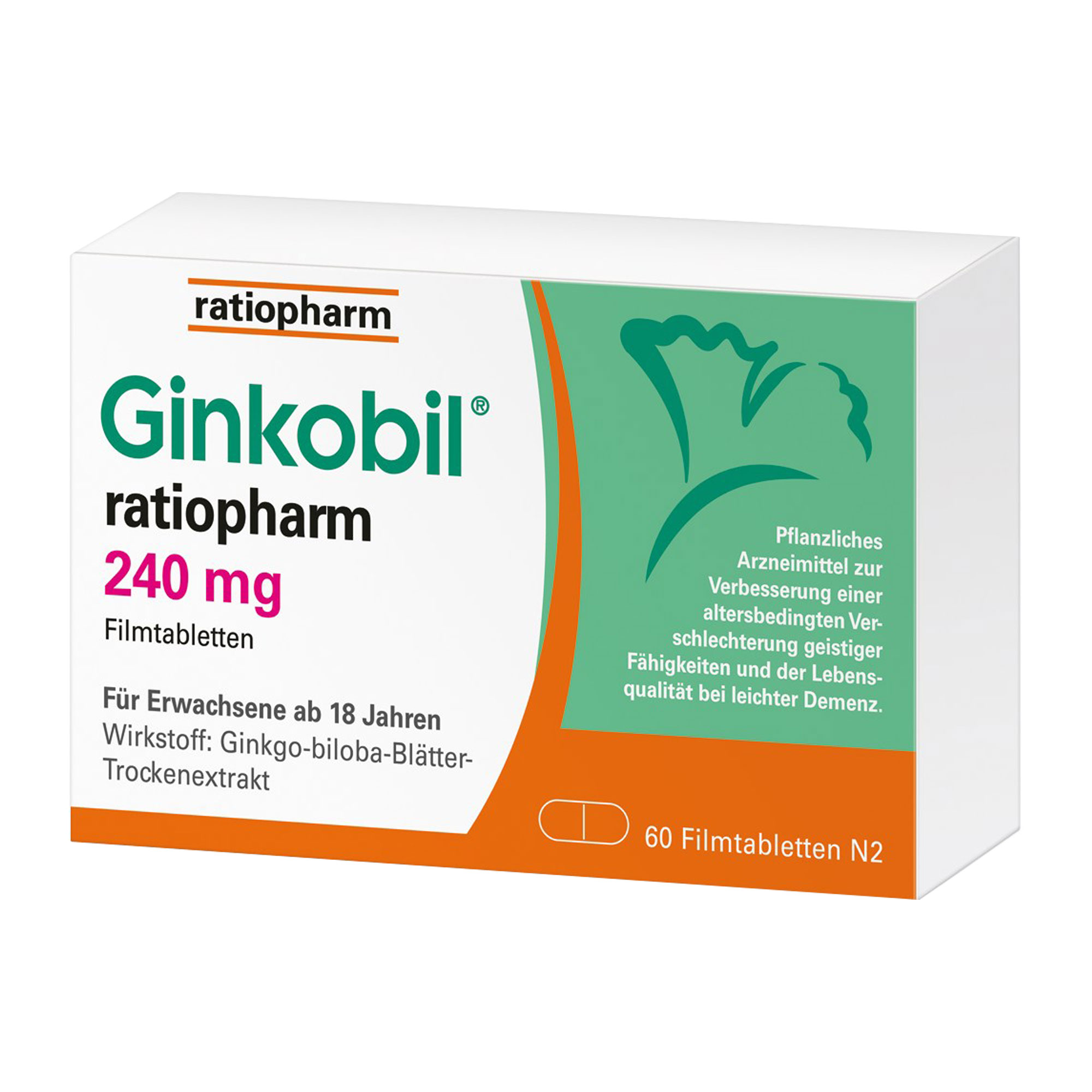 Ginkobil ratiopharm 240 mg, mit Ginkgo biloba