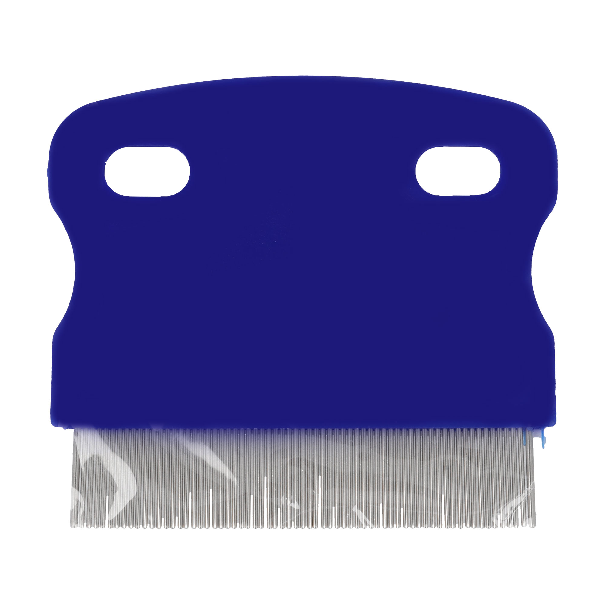 Nissenkamm Metall blauer Griff