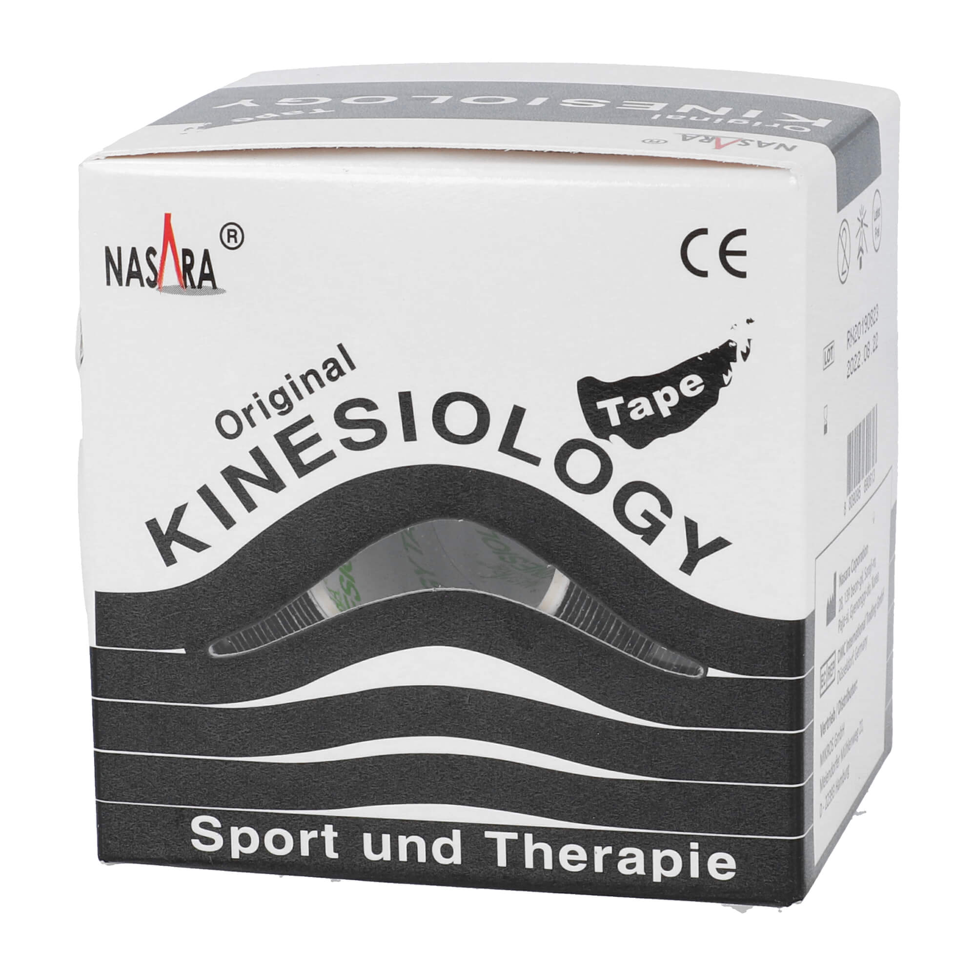 Nasara Kinesiotape 5 cmx5 m schwarz