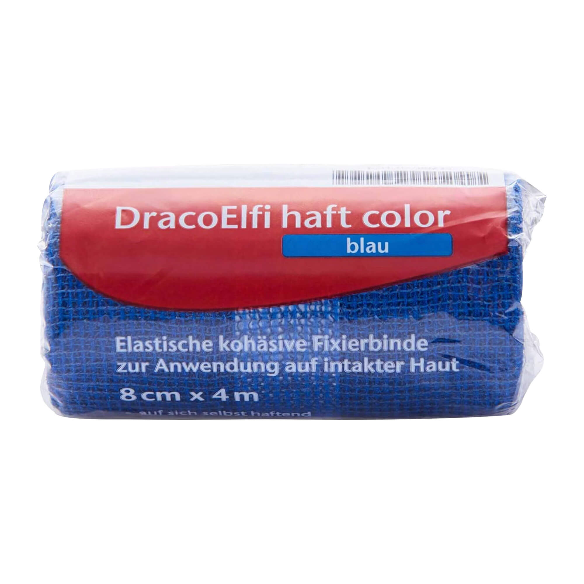 DracoElfi haft color Elastische Fixierbinde 8 cm x 4 m blau