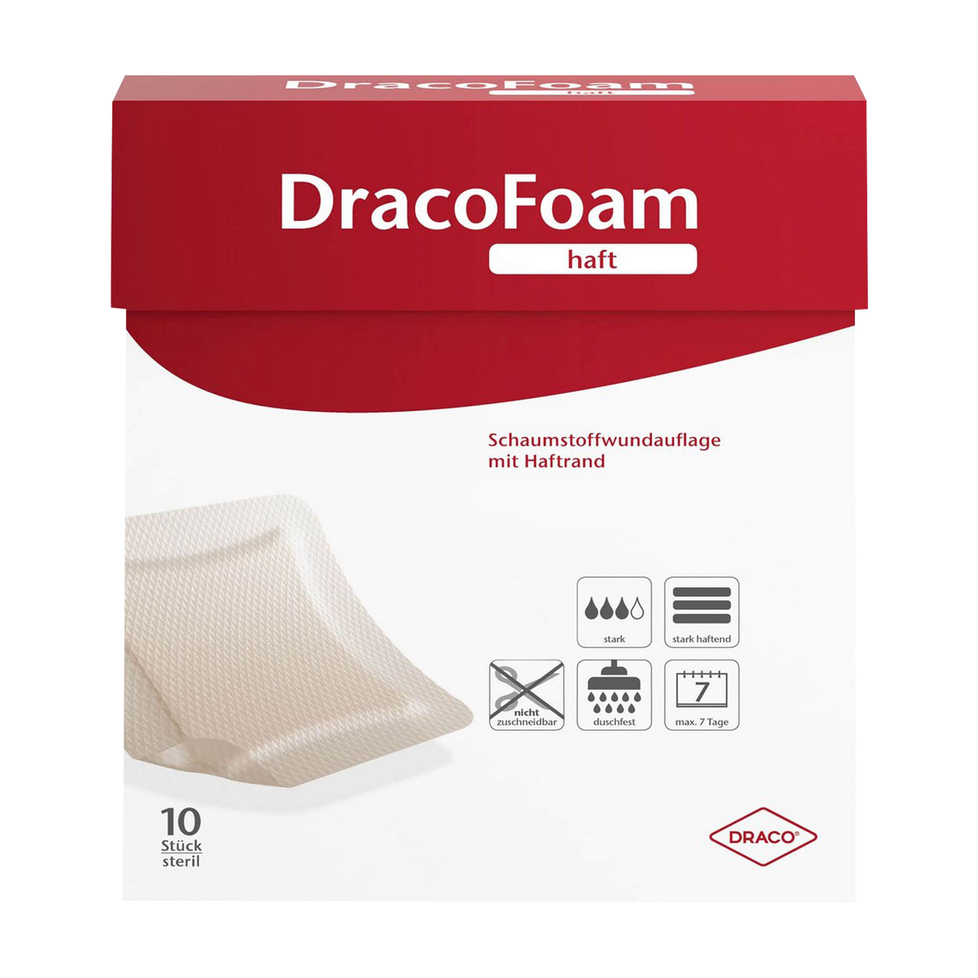 DracoFoam haft Schaumstoffwundauflage 5 x 5 cm