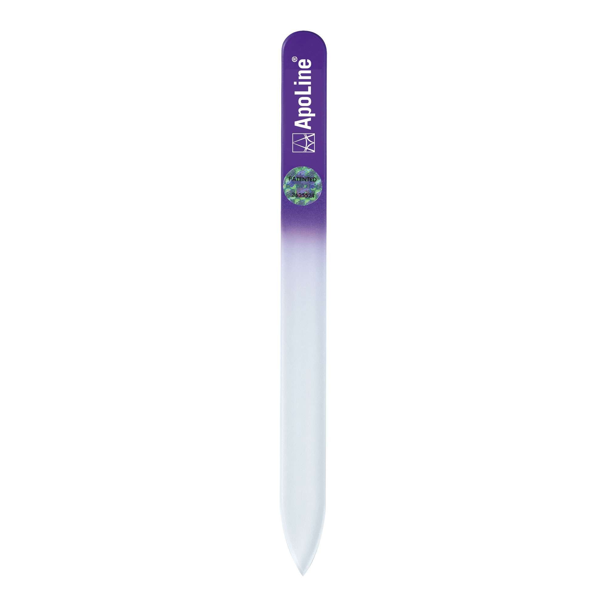 ApoLine Nagelfeile Glas 14 cm Lila