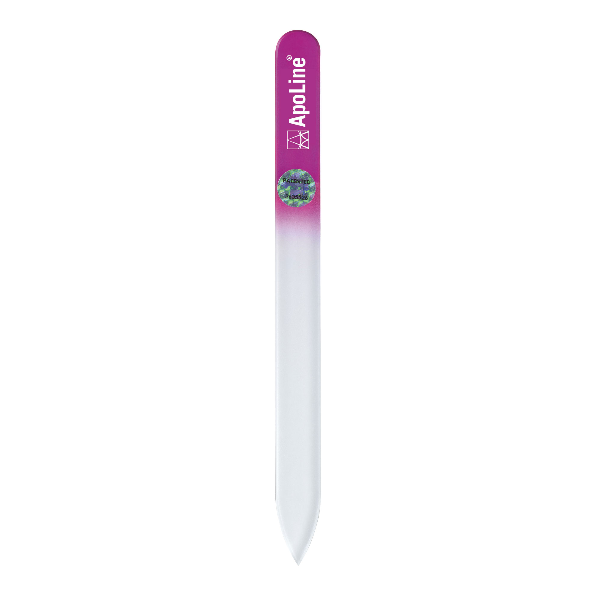 ApoLine Nagelfeile Glas 14 cm pink