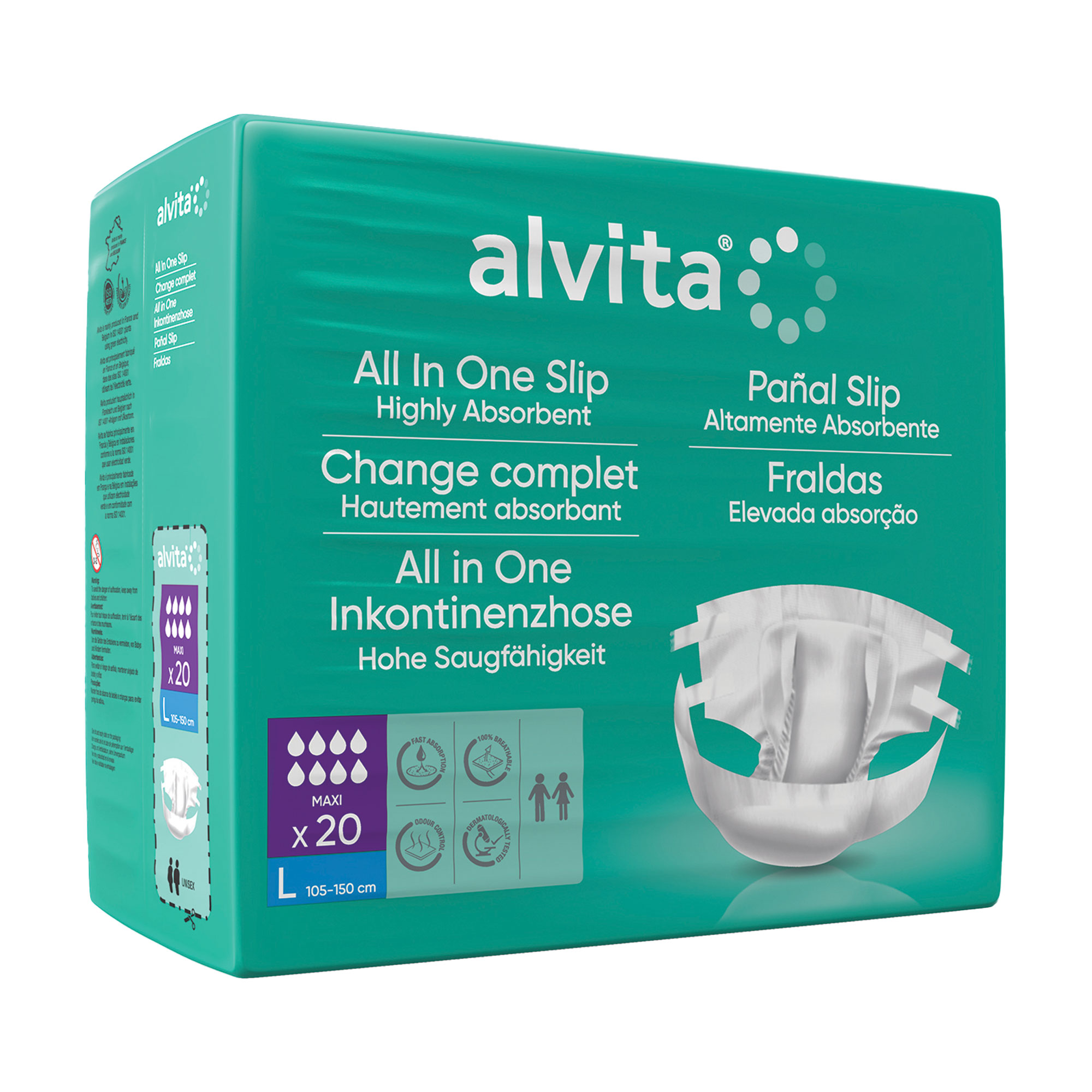 Alvita All-in-One Inkontinenzhose Maxi L Nacht