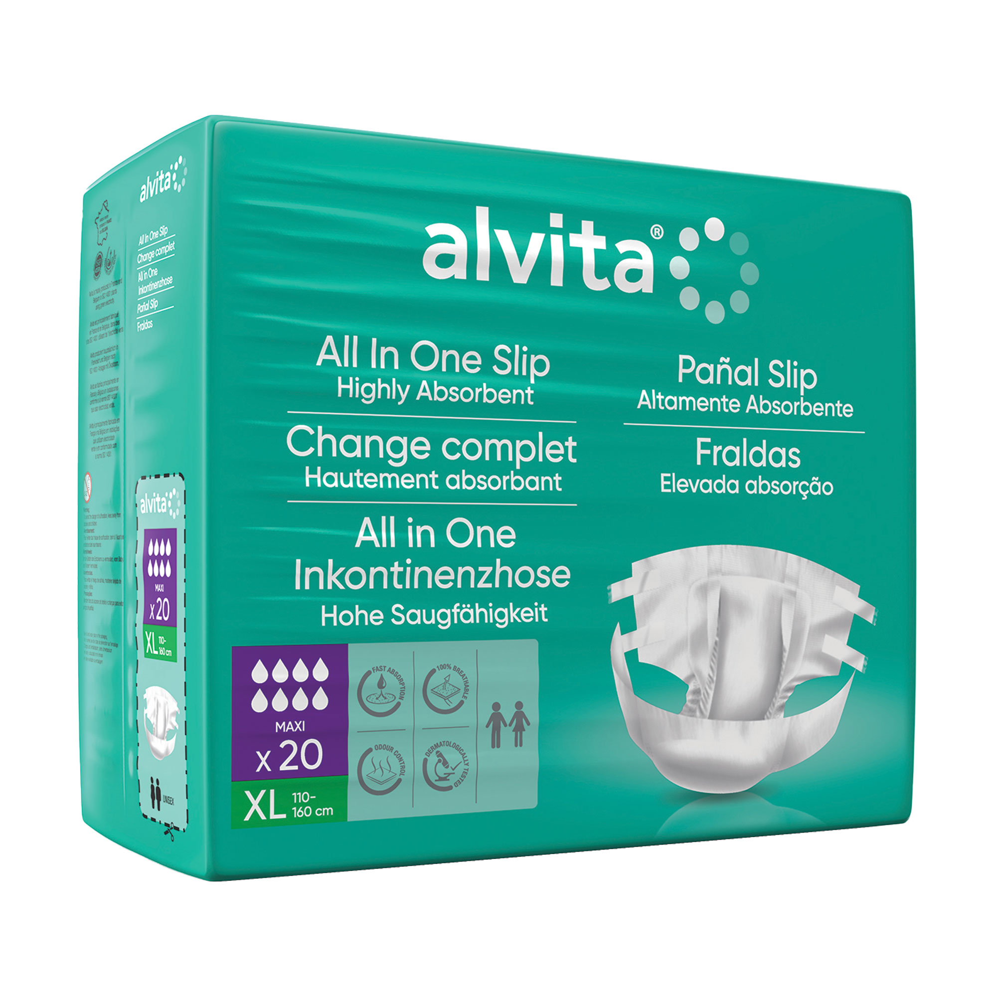 Alvita All-in-One Inkontinenzhose Maxi XL Nacht