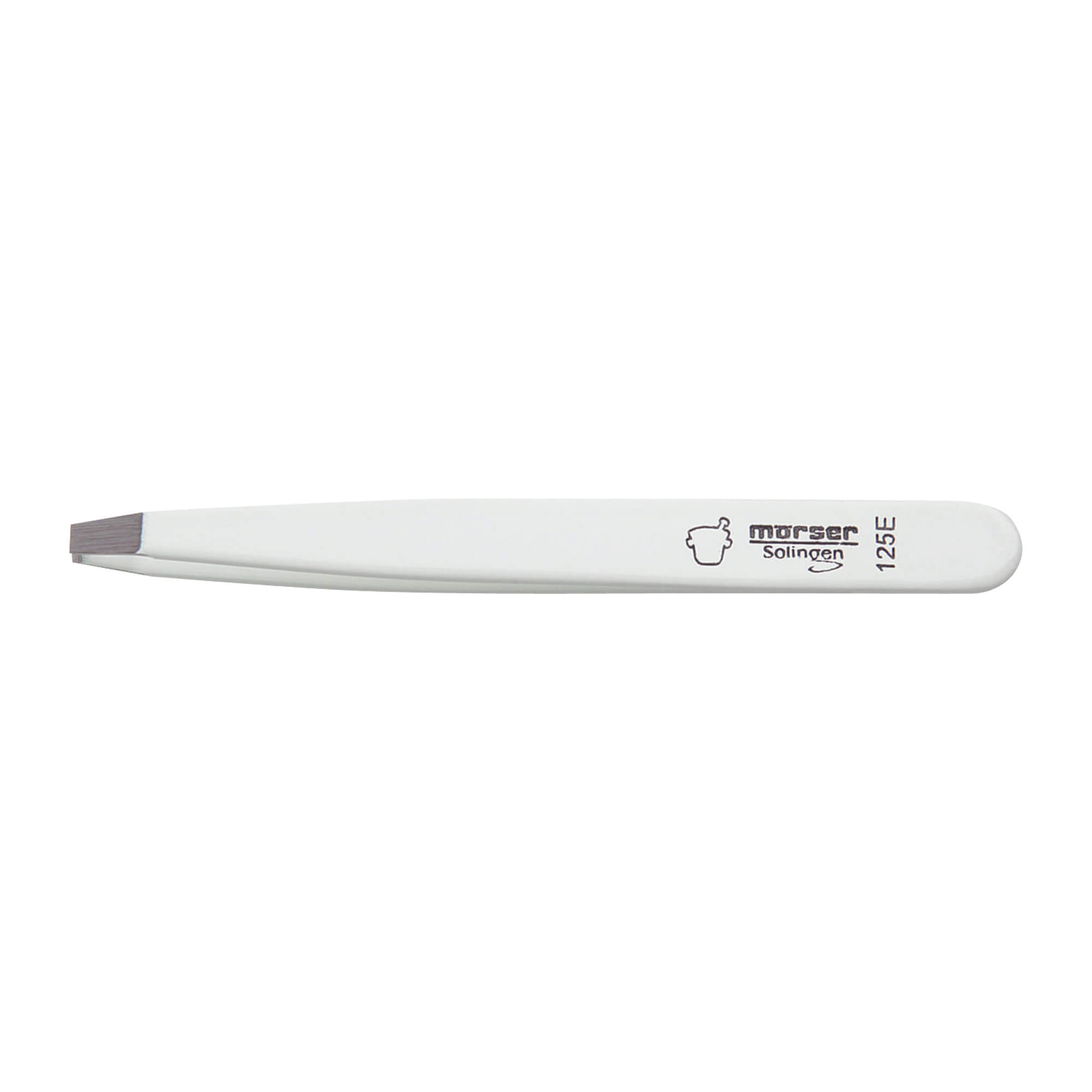 Mörser Topinox Pinzette gebogen weiß 125 E, 9 cm