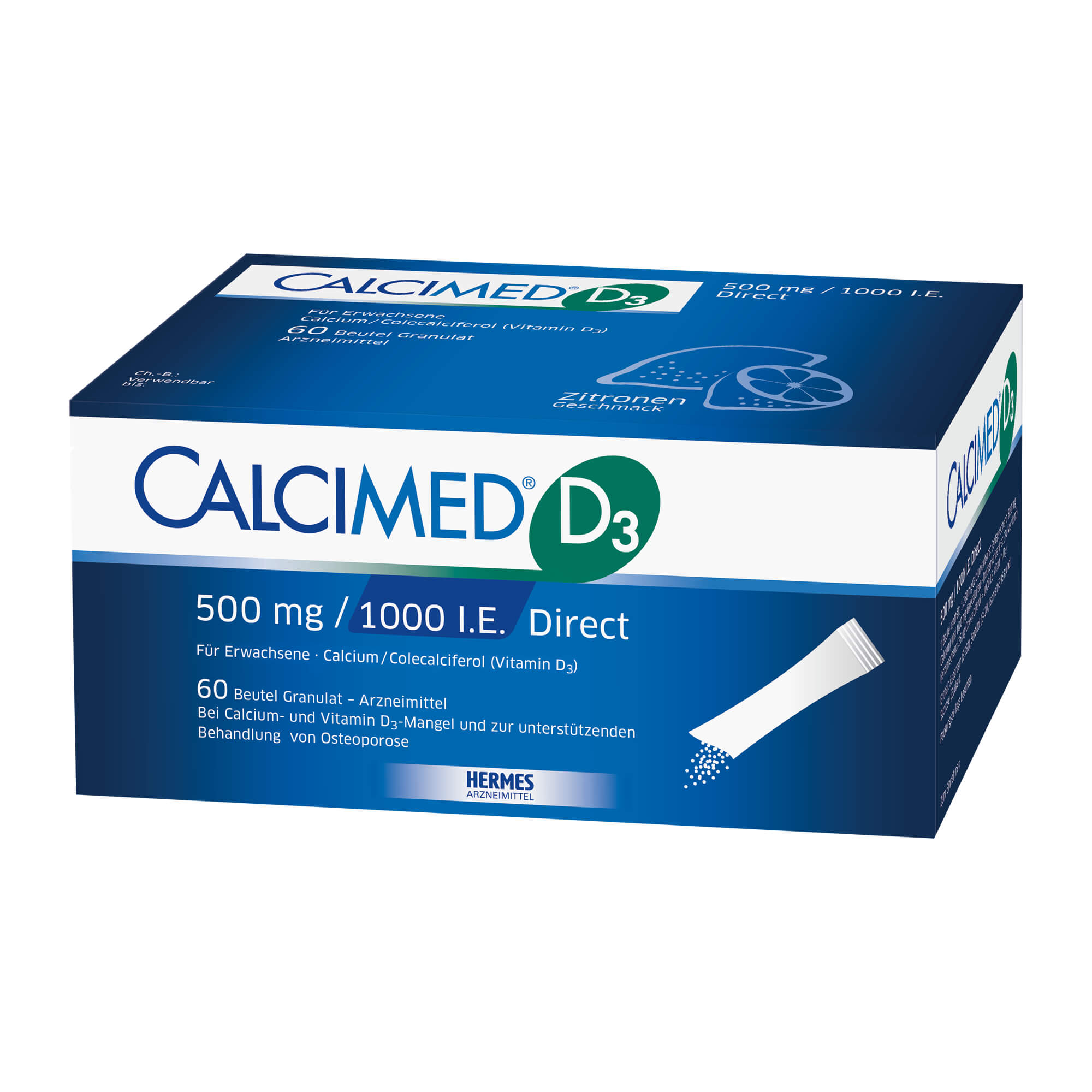 Calcimed D3 500 mg / 1000 I.E. Direct Granulat