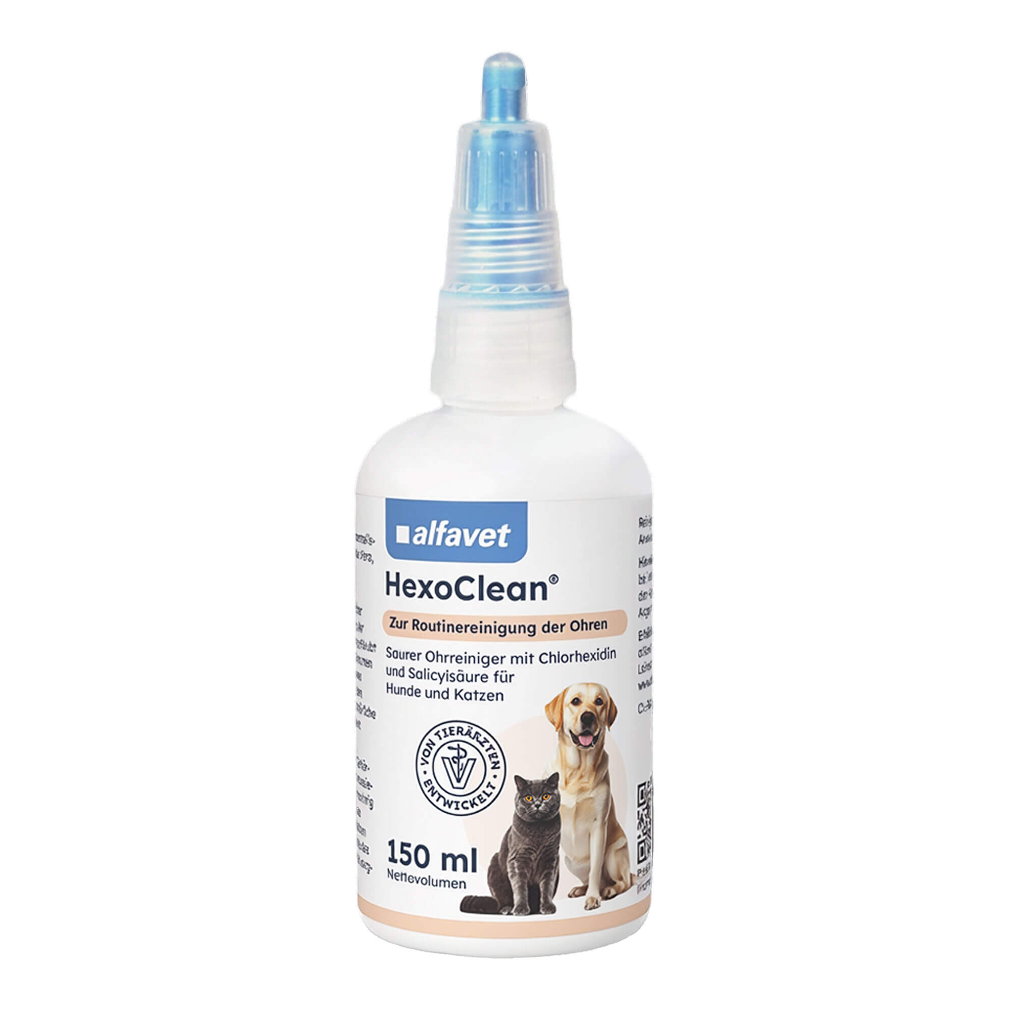 HexoClean Saurer Ohrreiniger für Hunde und Katzen