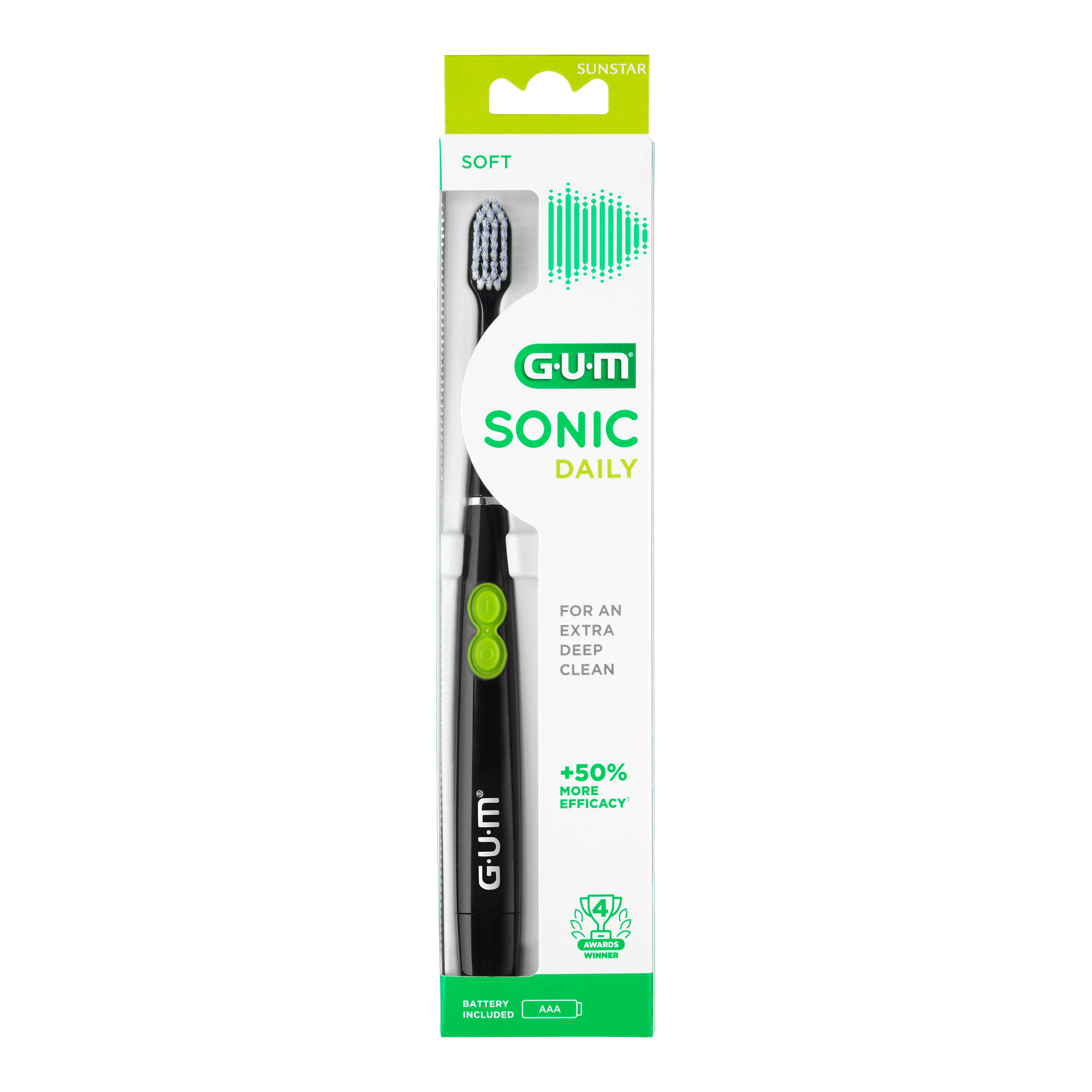 Gum SONIC DAILY Schallzahnbürste schwarz