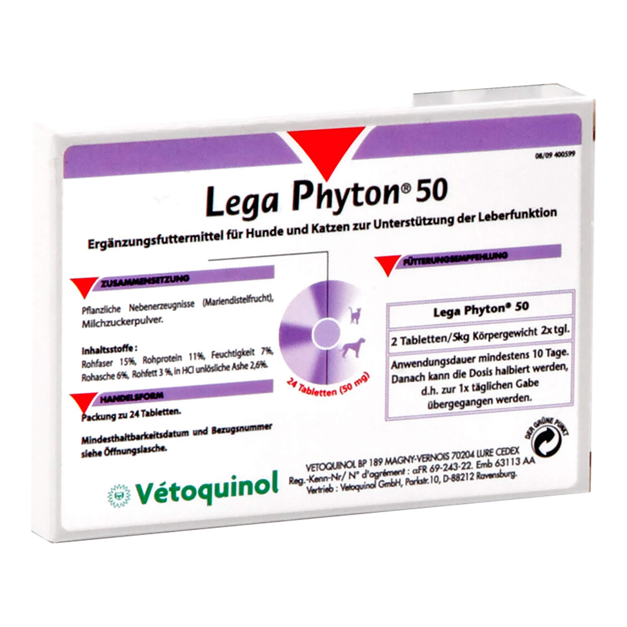 Lega Phyton 50 Ergänzungsfutterm. Tabletten für Hunde/Katzen