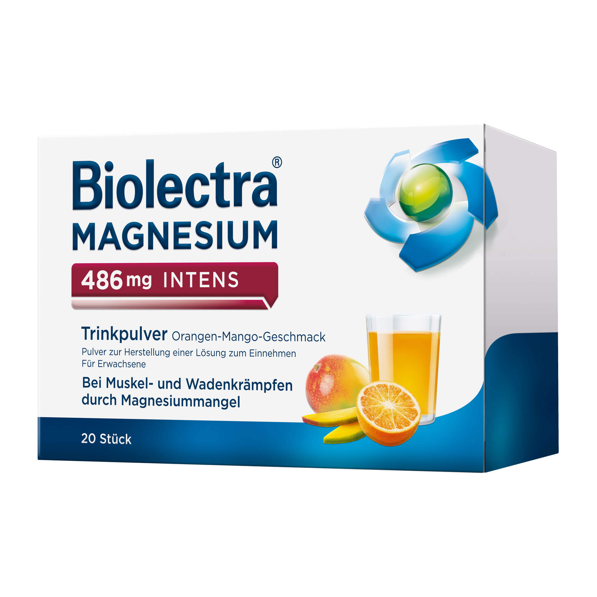 Biolectra Magnesium 486 mg intens Trinkpulver Orangen-Mango