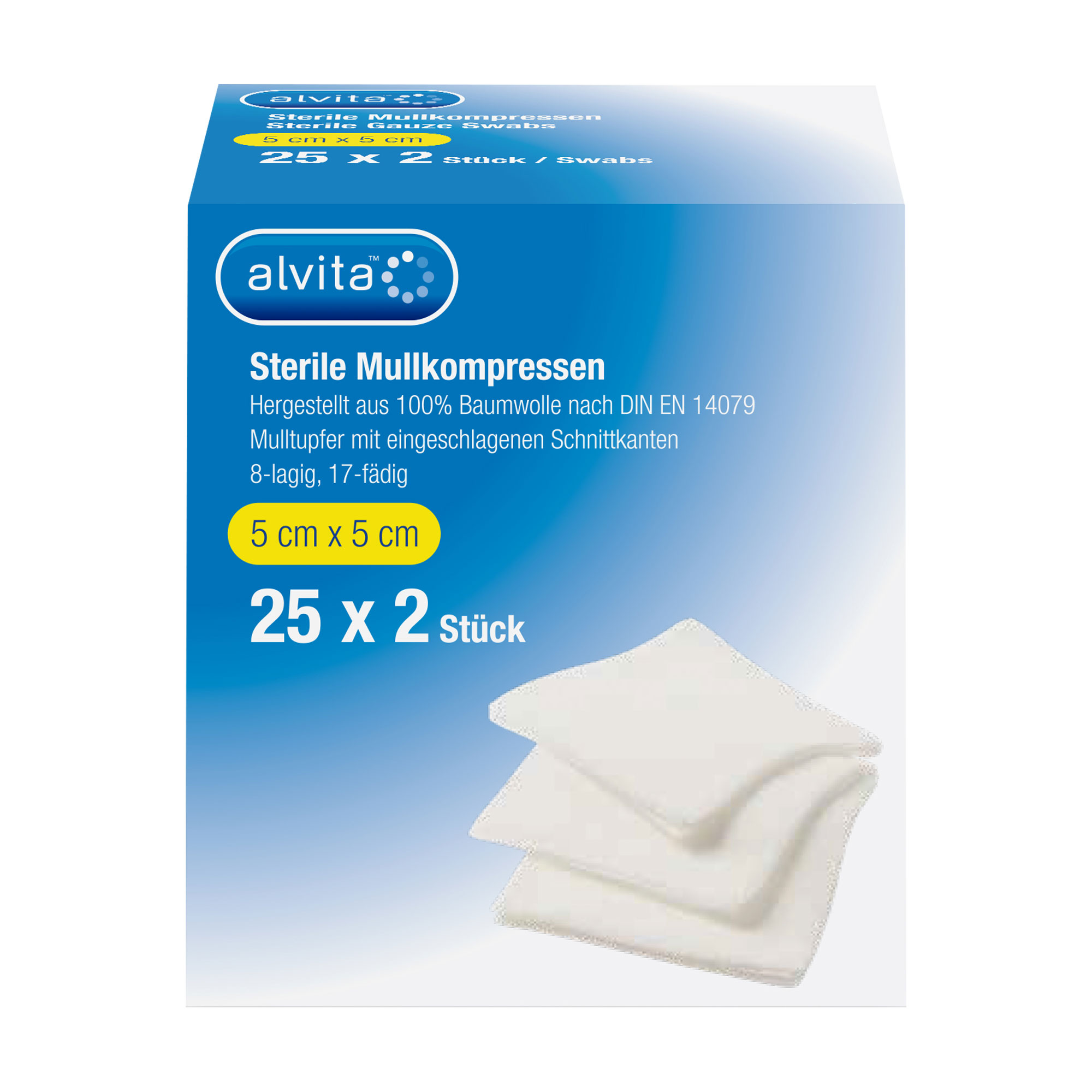 Alvita Sterile Mullkompressen 5x5 cm