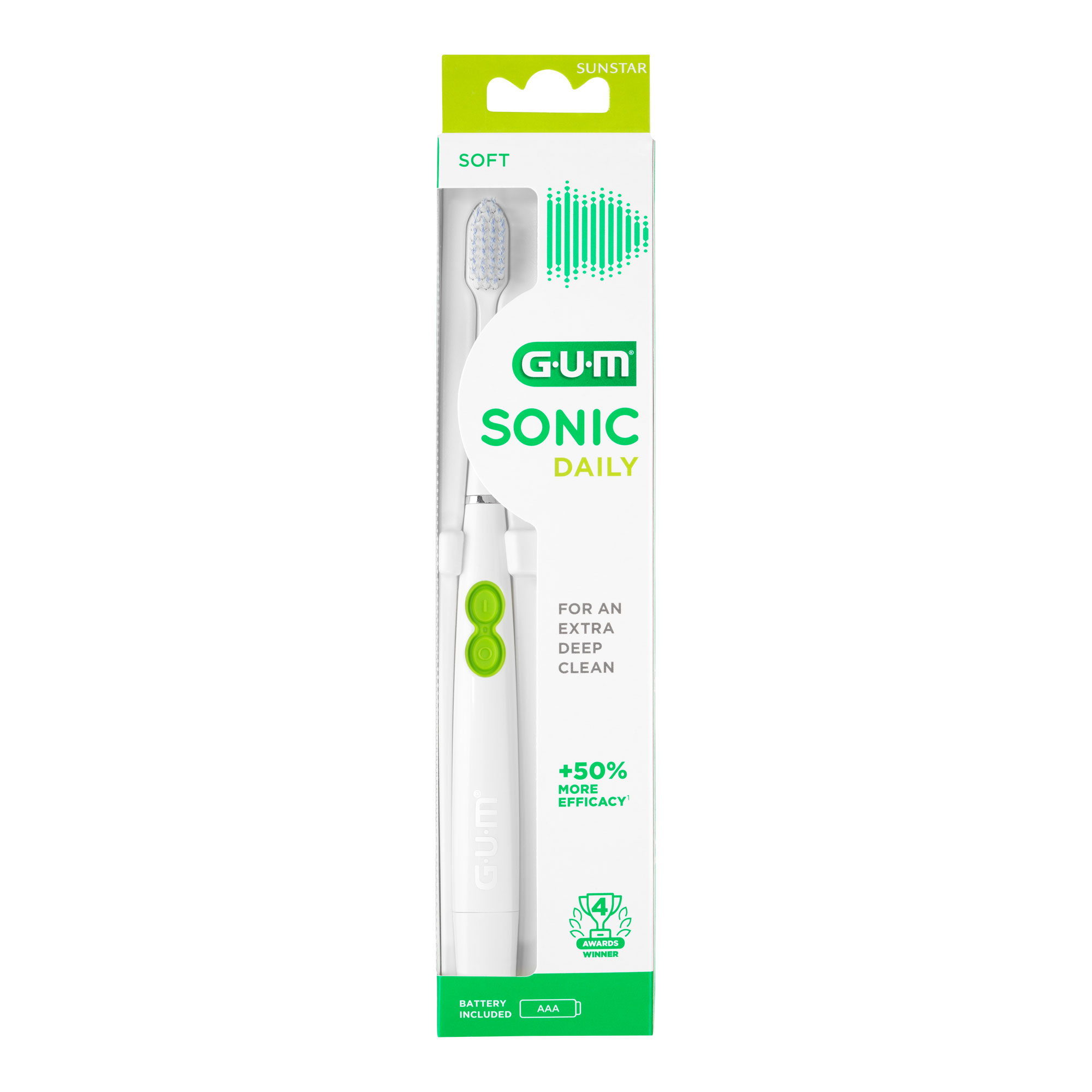 Gum SONIC DAILY Schallzahnbürste weiß