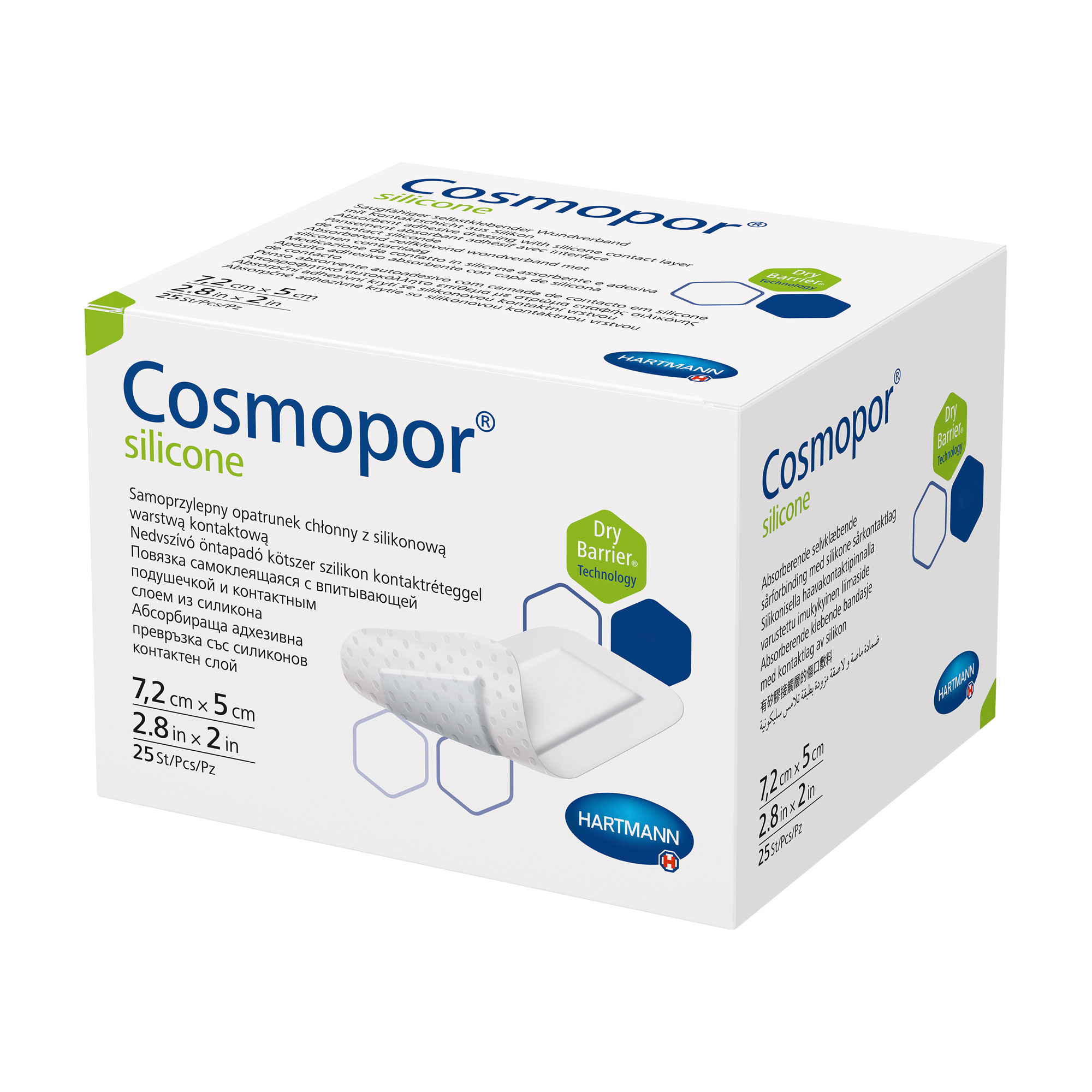 Cosmopor silicone Wundverband 7,2 x 5 cm