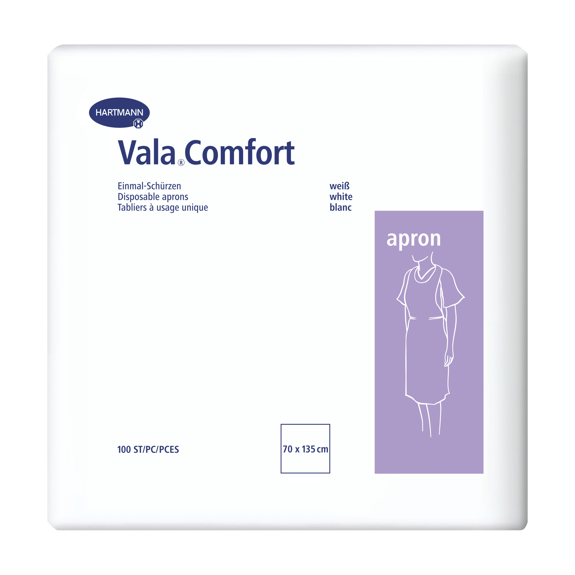 ValaComfort apron Einmal-Schürzen 70x135 cm weiß