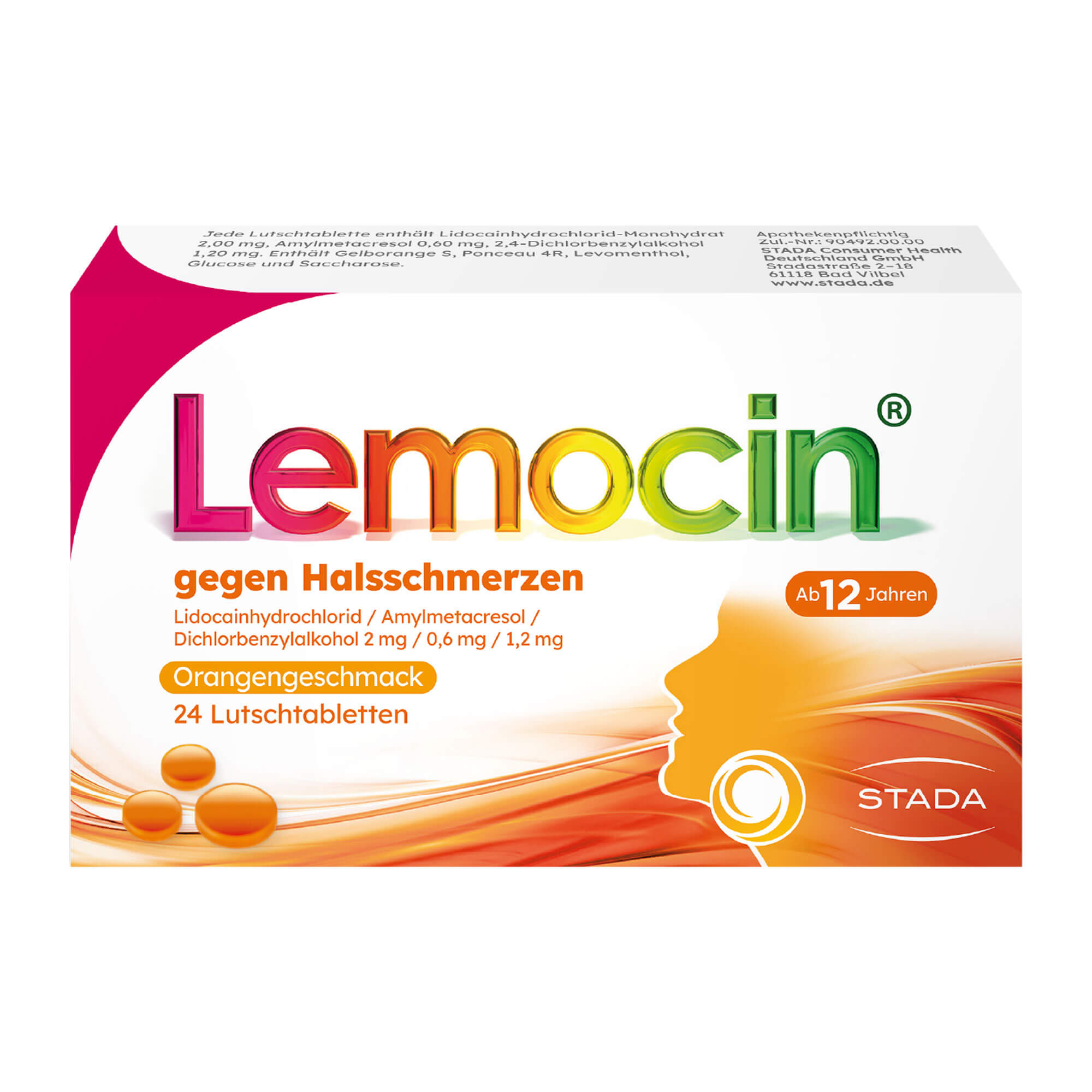 Lemocin gegen Halsschmerzen Orange