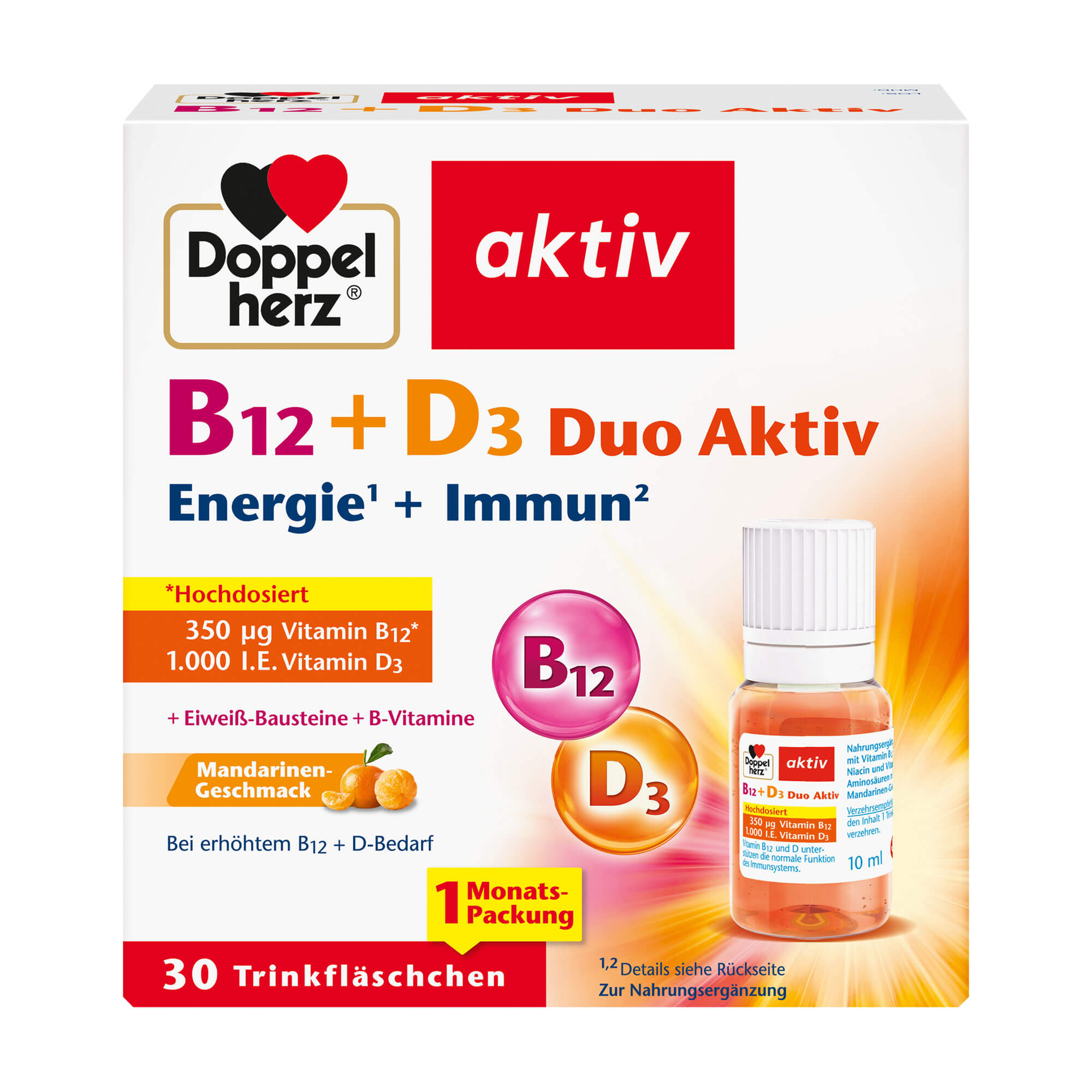 Doppelherz aktiv B12+D3 Duo Aktiv Trinkampullen