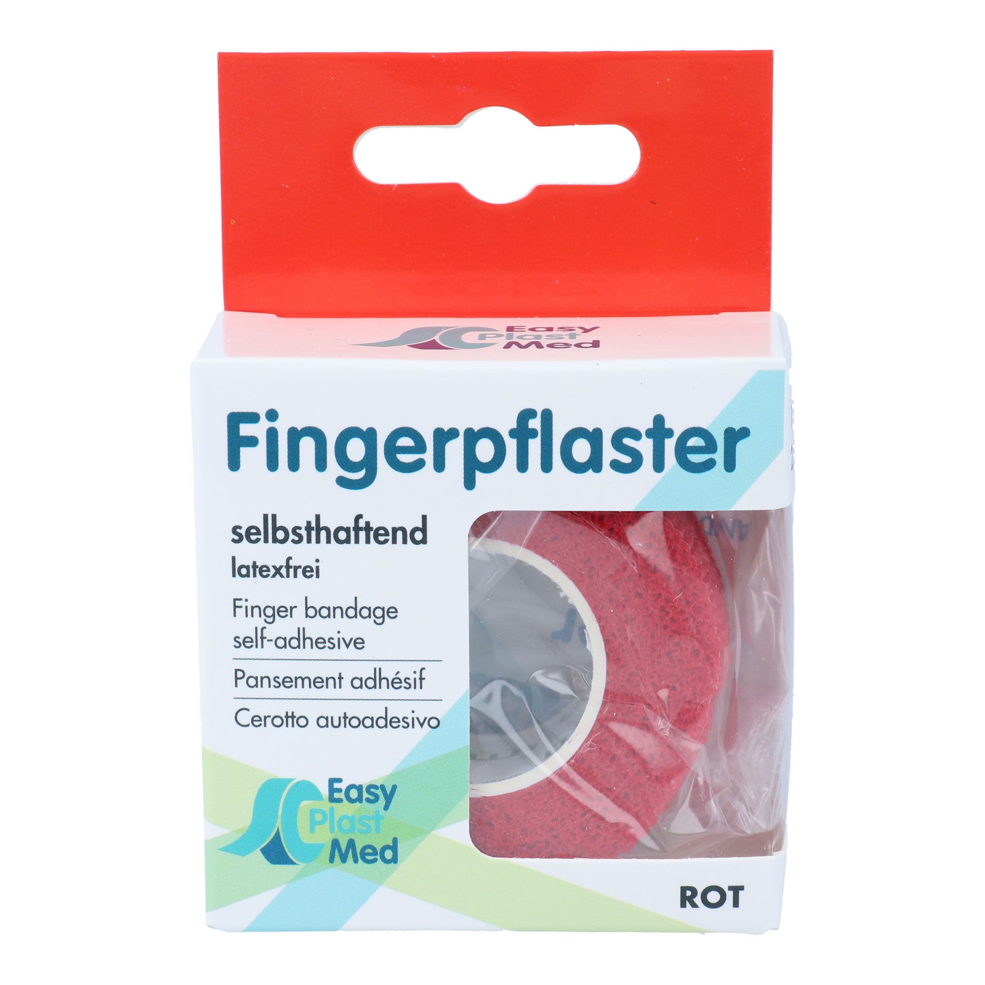 EasyPlast Med Fingerpflaster 2,5 cm x 5 m rot