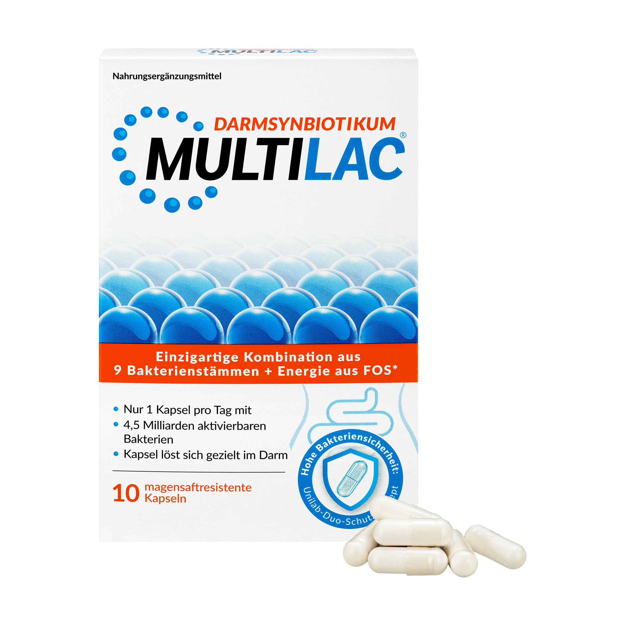 Multilac Darmsynbiotikum magensaftresistente Kapseln