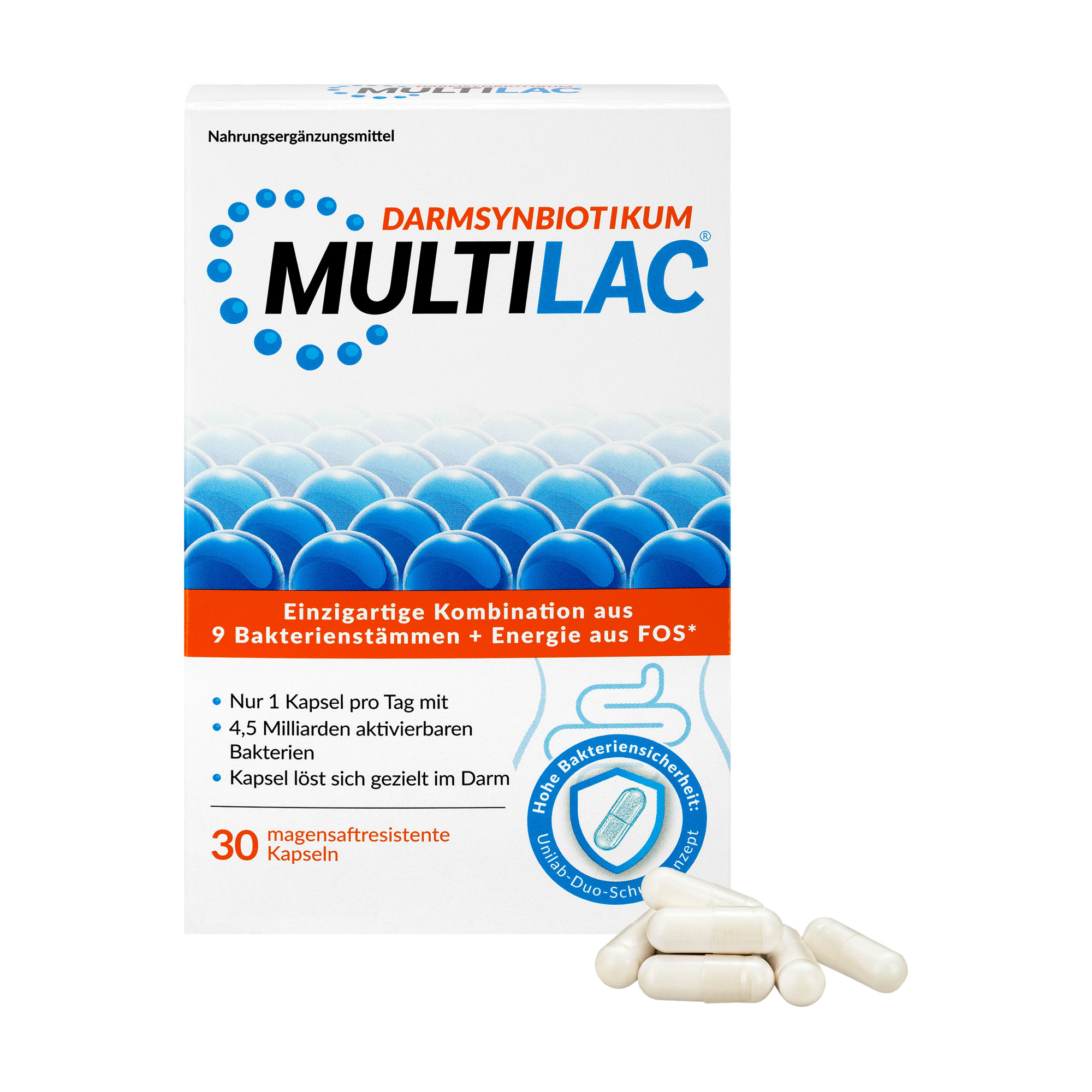 Multilac Darmsynbiotikum magensaftresistente Kapseln